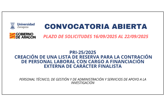 PRI-25/2025. Creación de lista de reserva