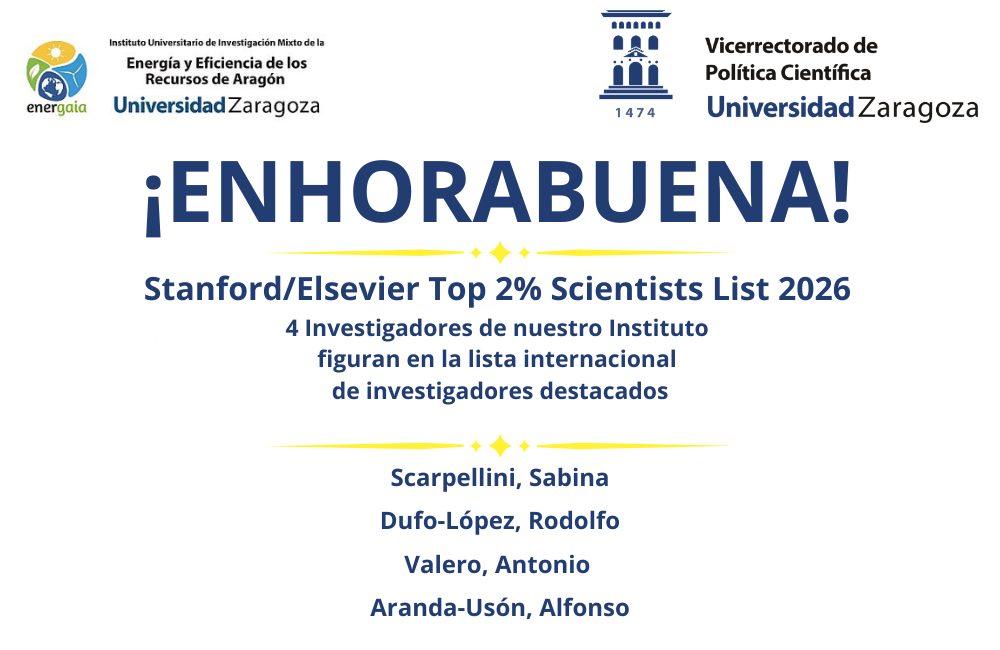 Cuatro investigadores de ENERGAIA figuran en la Stanford/Elsevier Top 2% Scientists List 2026